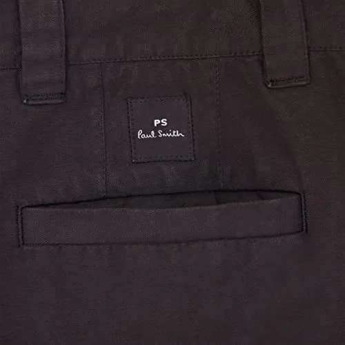 Paul Smith Cargo Skater Shorts Black | Mid Rise Cotton Blend with Pockets (Medium, 75% Cotton, 25% Linen) thumbnail 3