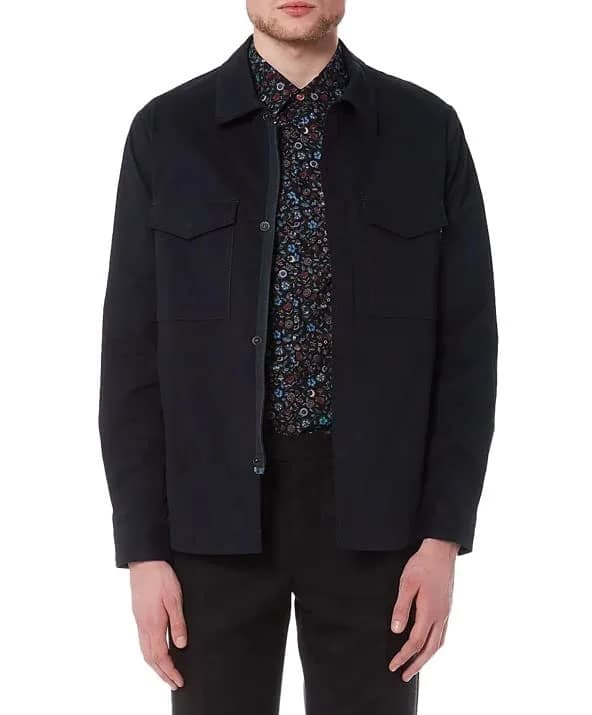 Paul Smith Mens Blazer Very Dark Navy 40/50 | Cotton Blend, Regular Fit