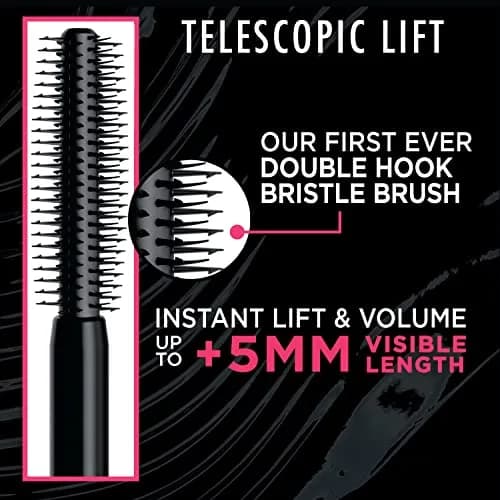 L'Oreal Paris Telescopic Lift Mascara 0.33 Fl Oz | Lengthening & Volumizing Lash Lift for Sensitive Eyes thumbnail 3