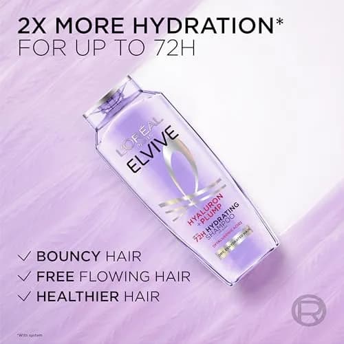 L'Oreal Paris Elvive Hyaluron Plump Shampoo, 12.6 Fl Oz | Hydrates & Adds Shine for Dry Hair thumbnail 7