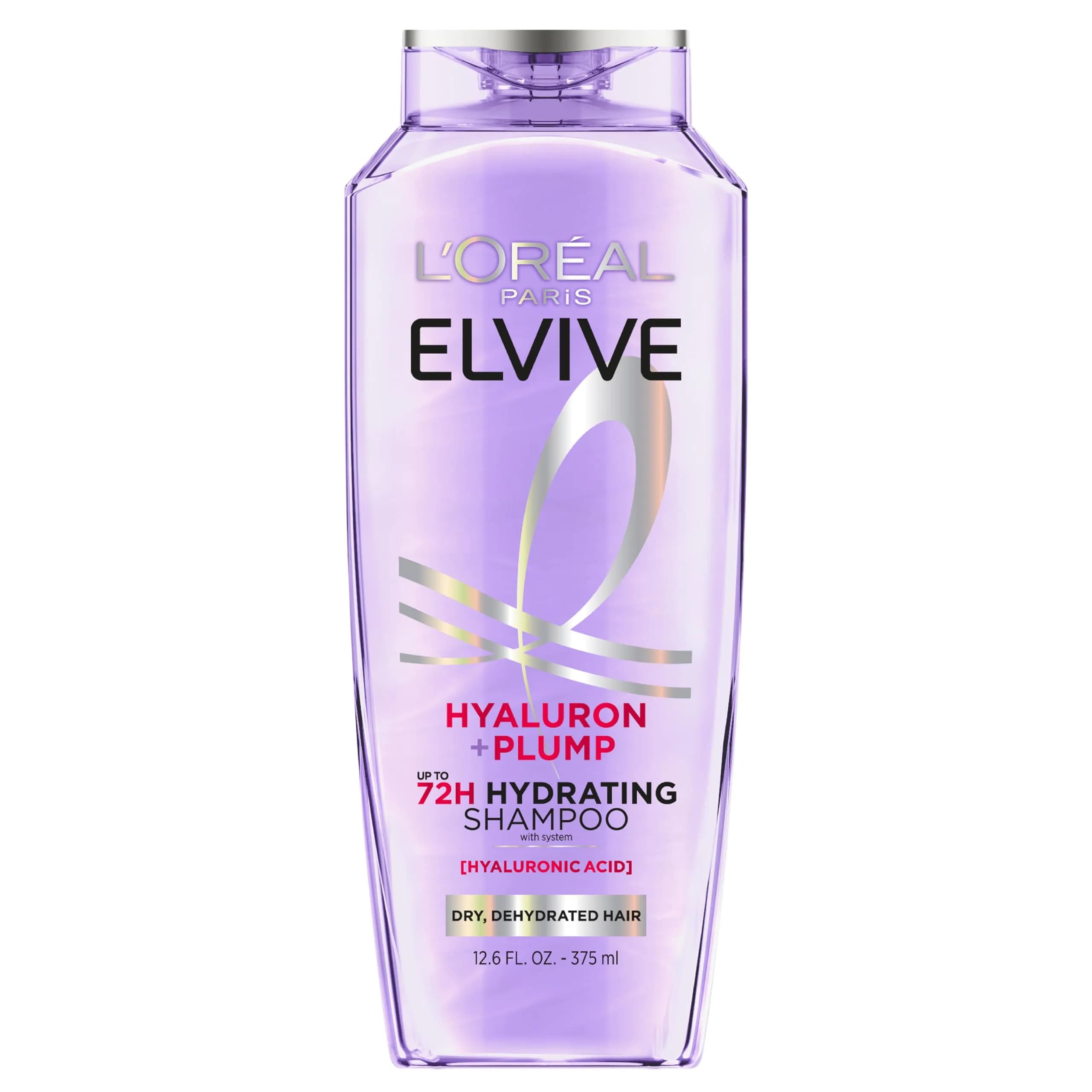 L'Oreal Paris Elvive Hyaluron Plump Shampoo, 12.6 Fl Oz | Hydrates & Adds Shine for Dry Hair