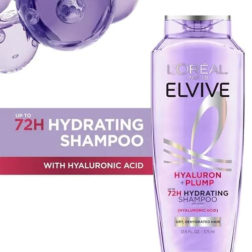 L'Oreal Paris Elvive Hyaluron Plump Shampoo, 12.6 Fl Oz | Hydrates & Adds Shine for Dry Hair thumbnail 2