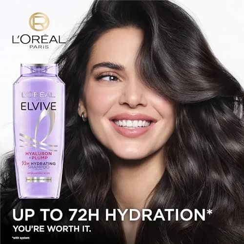 L'Oreal Paris Elvive Hyaluron Plump Shampoo, 12.6 Fl Oz | Hydrates & Adds Shine for Dry Hair thumbnail 3