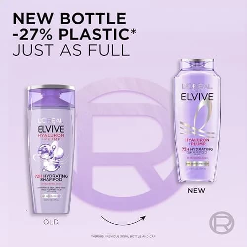 L'Oreal Paris Elvive Hyaluron Plump Shampoo, 12.6 Fl Oz | Hydrates & Adds Shine for Dry Hair thumbnail 4