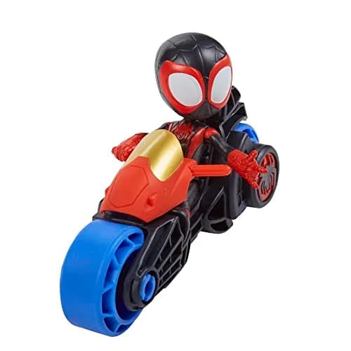 Spidey and His Amazing Friends Miles Morales Action Figure with Toy Motorcycle, Preschool Toys, 150g (0.33lb) | Ages 3 and Up thumbnail 4