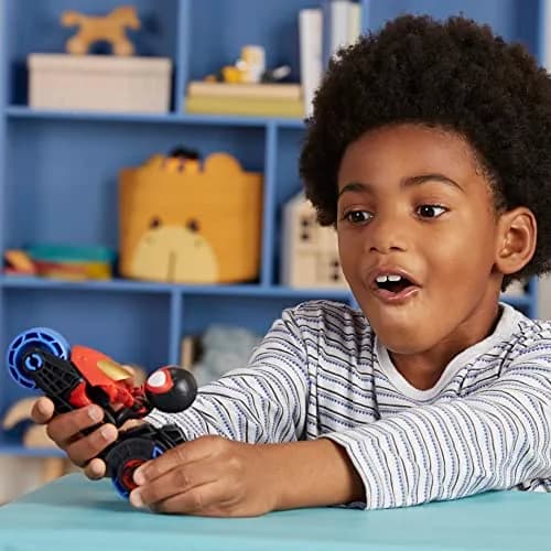 Spidey and His Amazing Friends Miles Morales Action Figure with Toy Motorcycle, Preschool Toys, 150g (0.33lb) | Ages 3 and Up thumbnail 7