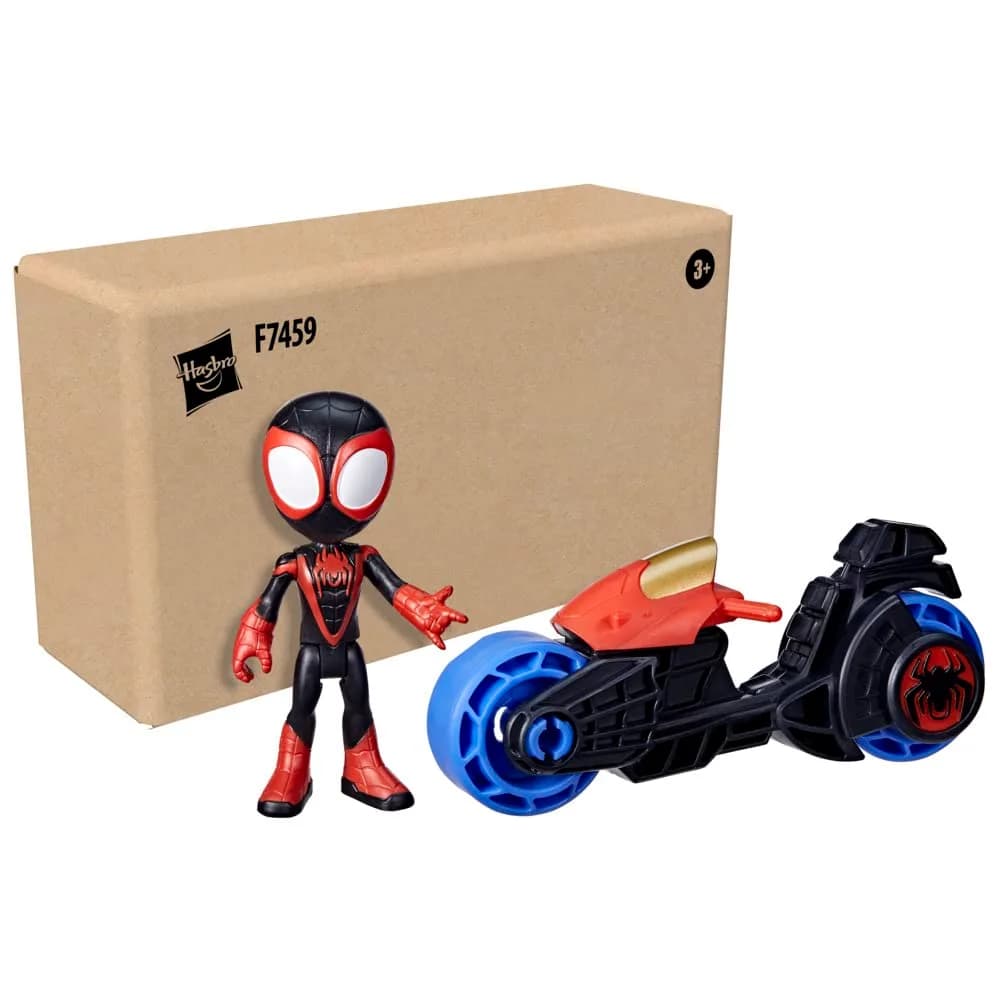 Spidey and His Amazing Friends Miles Morales Action Figure with Toy Motorcycle, Preschool Toys, 150g (0.33lb) | Ages 3 and Up - view 2