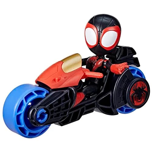 Spidey and His Amazing Friends Miles Morales Action Figure with Toy Motorcycle, Preschool Toys, 150g (0.33lb) | Ages 3 and Up thumbnail 3