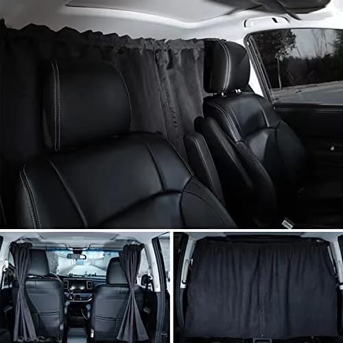 MEEWOO Blackout Suede Car Divider Privacy Curtain Large | Blocks UV Sunlight & Creates Private Space thumbnail 1