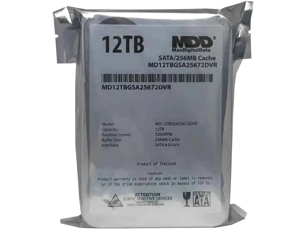 MDD MAXDIGITALDATA 12TB Surveillance Hard Drive 7200 RPM 256MB Cache | Built for 24/7 Operation - view 5