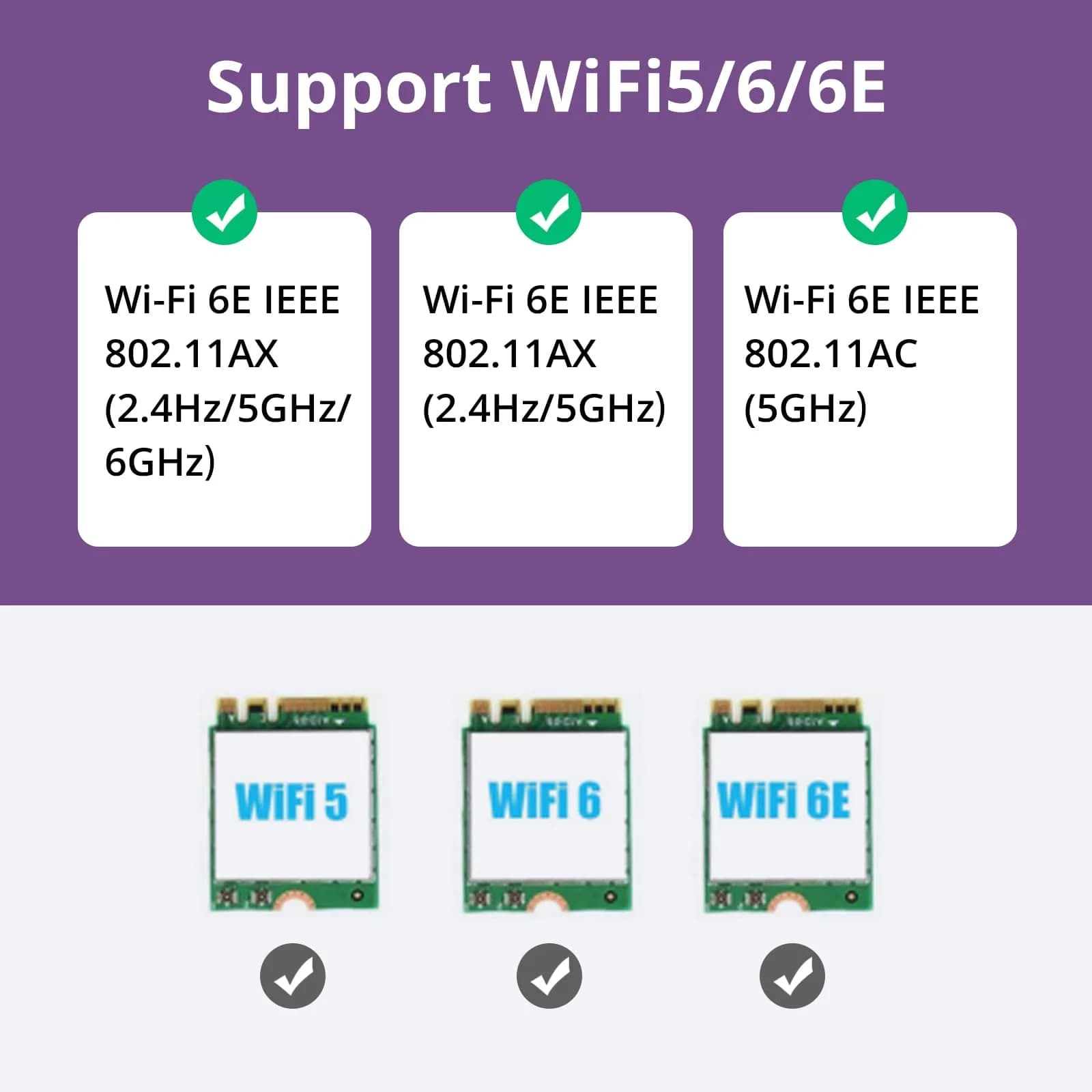 10Gtek PCIe x1 to M.2 WiFi Bluetooth Adapter Card | Supports A+E Key NGFF Modules, Dual-Band 2.4/5GHz, 2X 5dBi Antennas - view 6