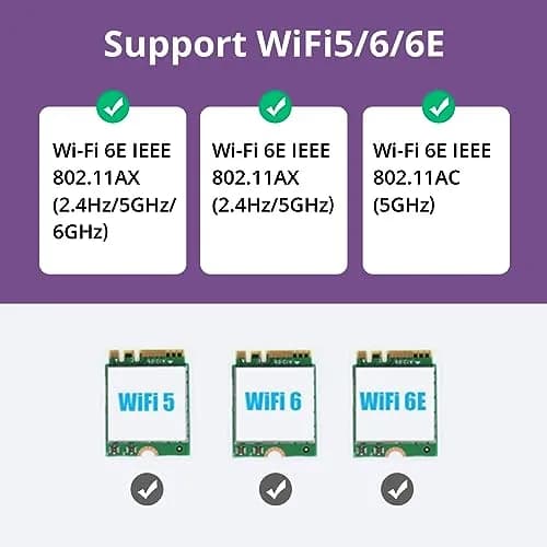 10Gtek PCIe x1 to M.2 WiFi Bluetooth Adapter Card | Supports A+E Key NGFF Modules, Dual-Band 2.4/5GHz, 2X 5dBi Antennas thumbnail 6