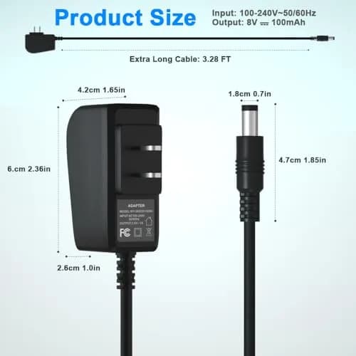 HYGAMOCC 8V 100mA Quick Charger for Philips Norelco MG3750 Trimmer | 1.2m (3.9ft) Power Supply thumbnail 6