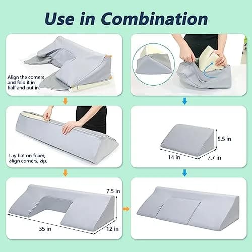 Mistuki U-Shaped Turning Wedge Body Positioner 35" (88.9 cm) | Aids Post-Surgery Recovery & Prevents Bedsores thumbnail 2