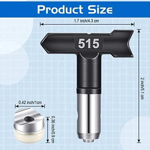 Zhengmy Airless Paint Sprayer Tips 12 Pcs (109-517, 621-623) | 1/4 Inch Thread Reversible Spray Nozzles thumbnail 2