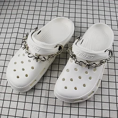 VIQWYIC Shoes Metal Chain Spikes Charms | Punk Chain for Sandals & Shoes thumbnail 5