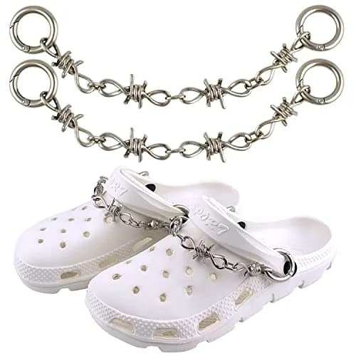 VIQWYIC Shoes Metal Chain Spikes Charms | Punk Chain for Sandals & Shoes thumbnail 3