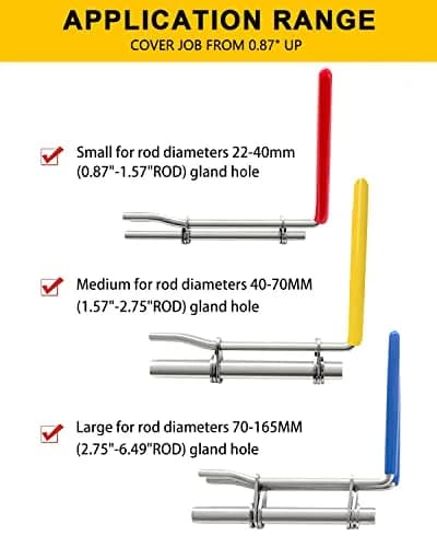 VEHIFOMO Hydraulic Seal Installation Tool Kit with Pick and Hook Set, 5 Pcs Stainless Steel | For Rod Seals & U-Cups thumbnail 8