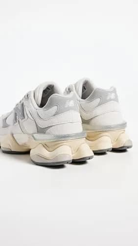 New Balance 9060 Sneakers, Sea Salt/Concrete/Silver Met, 8.5 US Women/7 US Men | Y2K Futuristic Design thumbnail 4
