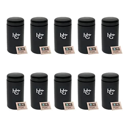 Herb Guard 500 ml UV Glass Jar & Humidity Pack | Airtight, Anti-Static, Travel-Ready (70-120c) thumbnail 1