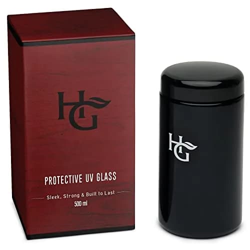 Herb Guard 500 ml UV Glass Jar & Humidity Pack | Airtight, Anti-Static, Travel-Ready (70-120c) thumbnail 2