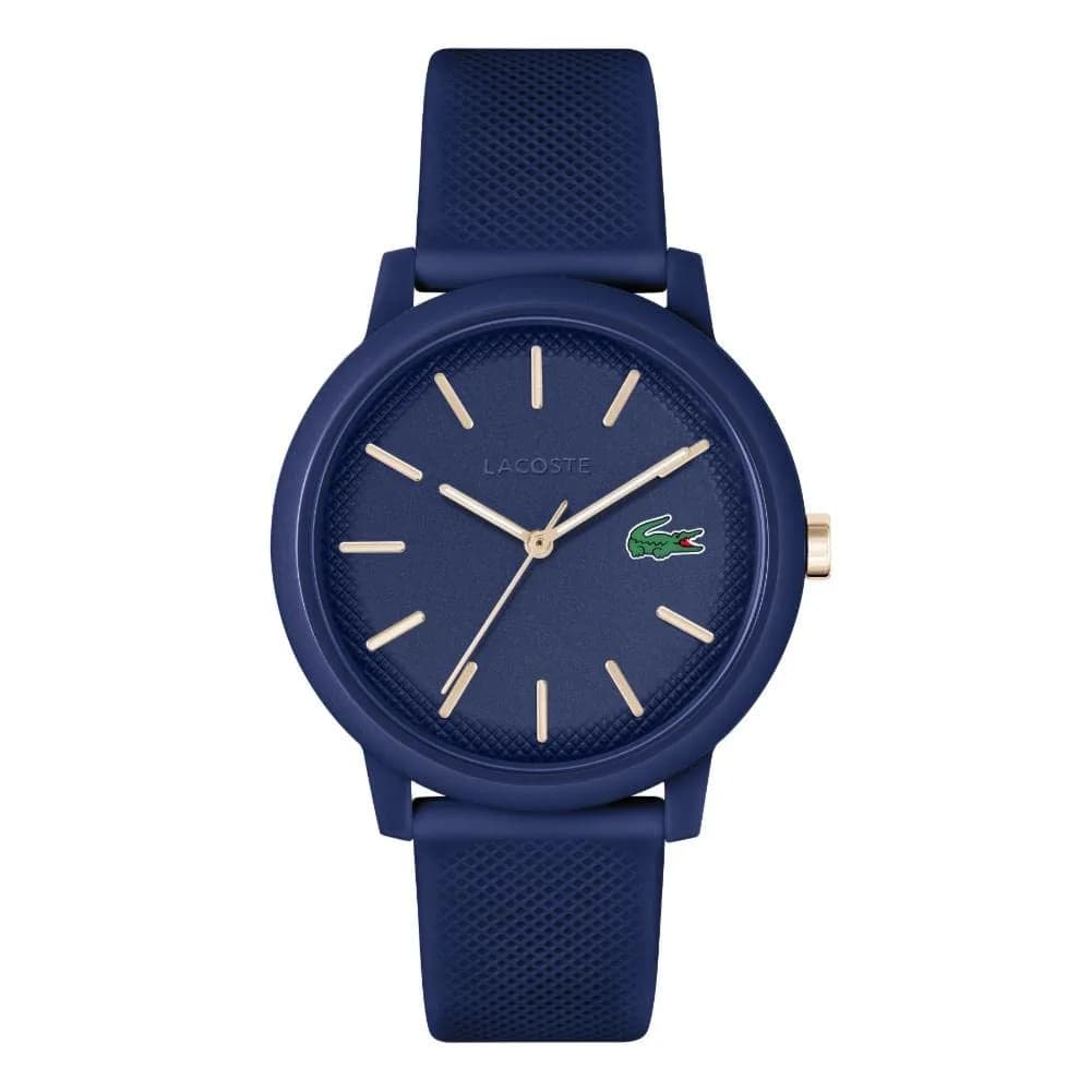 Lacoste 12.12 Men's Quartz Watch 42mm (1.65in) Blue Silicone | Sporty Fashion Timepiece with Crocodile Detail - main product image