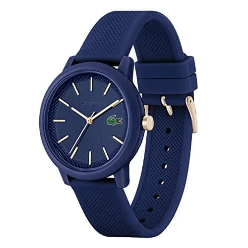 Lacoste 12.12 Men's Quartz Watch 42mm (1.65in) Blue Silicone | Sporty Fashion Timepiece with Crocodile Detail thumbnail 2