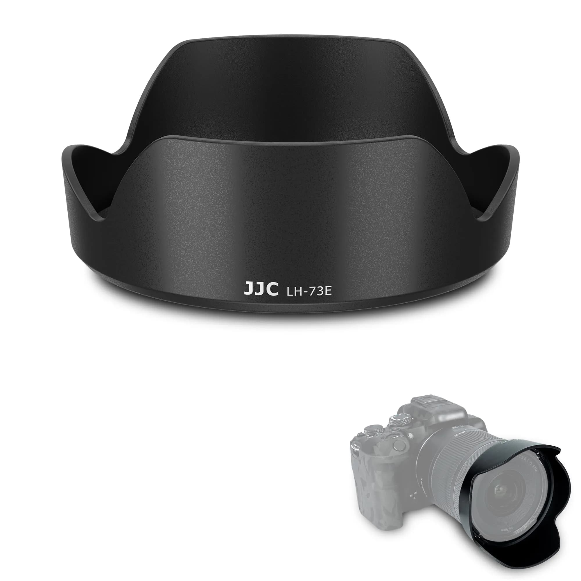 JJC EW-73E Lens Hood for Canon RF 16-28mm f/2.8 & RF 15-30mm f/4.5-6.3 Lens | Reversible Design, Supports 67mm Filter & Cap - main product image
