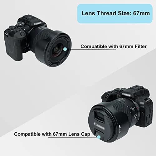 JJC EW-73E Lens Hood for Canon RF 16-28mm f/2.8 & RF 15-30mm f/4.5-6.3 Lens | Reversible Design, Supports 67mm Filter & Cap thumbnail 5