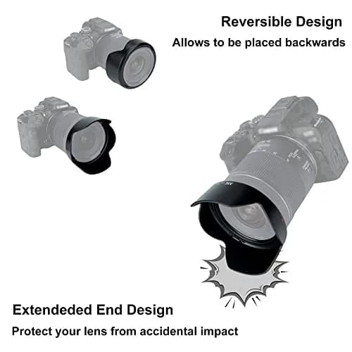 JJC EW-73E Lens Hood for Canon RF 16-28mm f/2.8 & RF 15-30mm f/4.5-6.3 Lens | Reversible Design, Supports 67mm Filter & Cap thumbnail 6