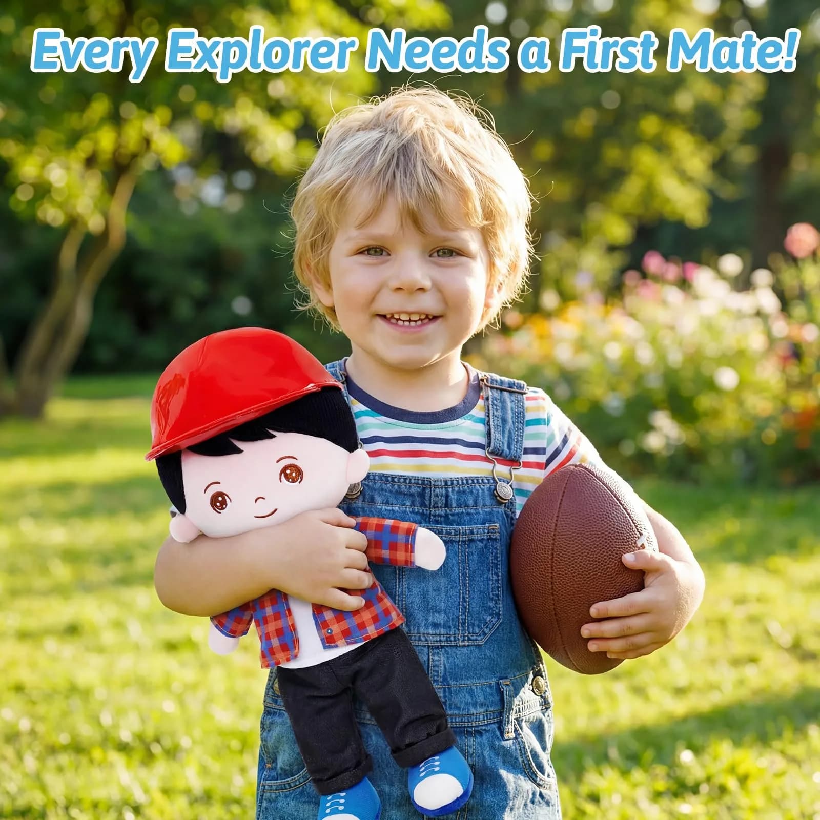 OUOZZZ Soft Baby Doll Toy with Red Hat, 12.6" Plush Figure | Safe & Soft for Toddlers - view 3