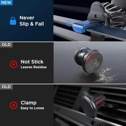 LISEN Magnetic Phone Holder for Car with Upgraded Clip | 360° Adjustable, Case Friendly, Gold thumbnail 3
