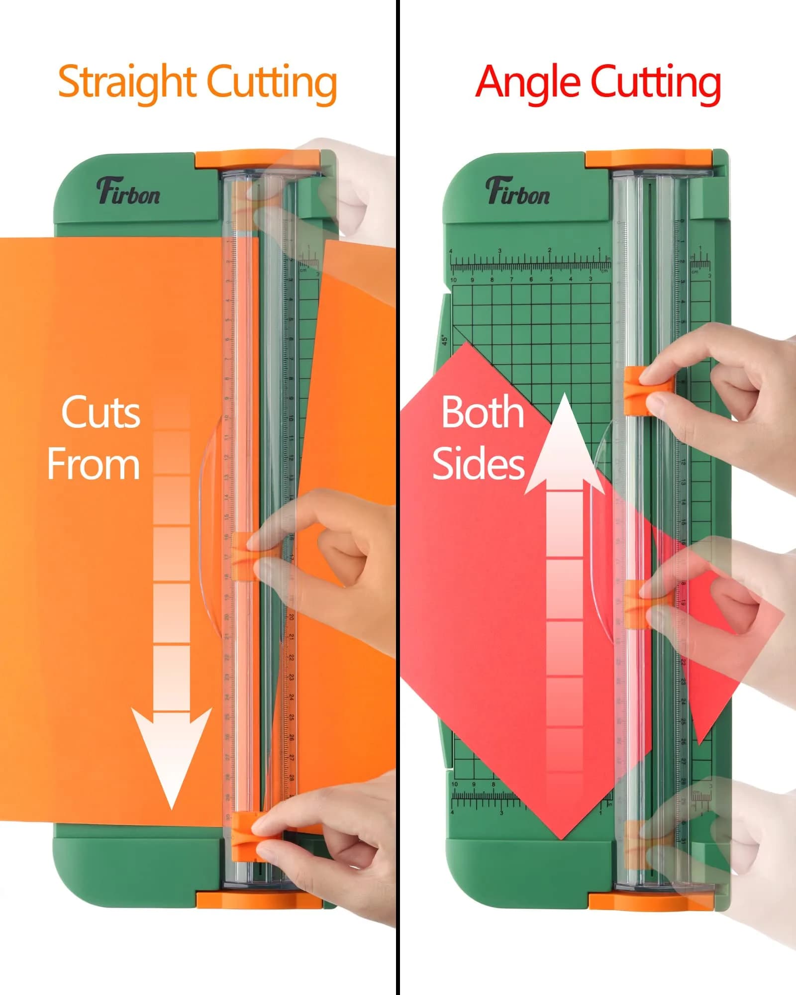 Firbon A4 Paper Cutter 12 Inch Trimmer with Extended Ruler, Green | Cuts 12 Sheets, CM & Inch Scale, Safe Blade - view 4