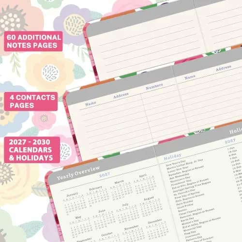 Tullofa 3-Year Pocket Calendar 6.3" x 3.8" (Jan 2027 - Dec 2029) | Monthly Planner with Elastic Closure & Pen Holder thumbnail 4