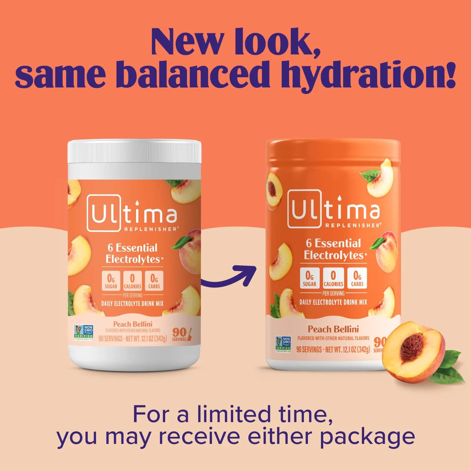 Ultima Replenisher Peach Bellini Electrolyte Powder Drink Mix, 90 Servings | Sugar Free Hydration with 6 Key Electrolytes & Trace Minerals - view 4