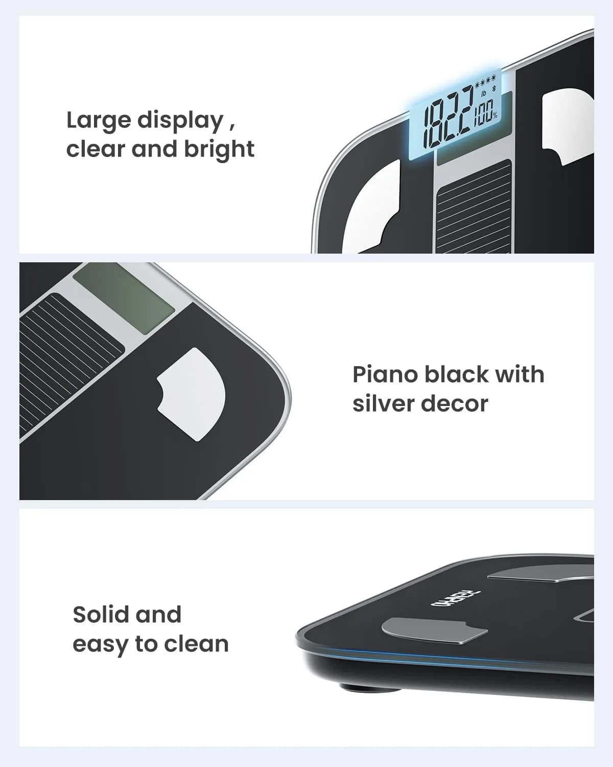 RENPHO Elis Solar 1 Smart Scale 180kg (400lb) | Accurate Body Composition Tracking - view 7