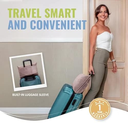 BOACAY Soft & Warm Travel Blanket Pillow 160x100cm (63x40") | Essential for Flights, Cars, Office - Compact, Lightweight, Polyester thumbnail 4
