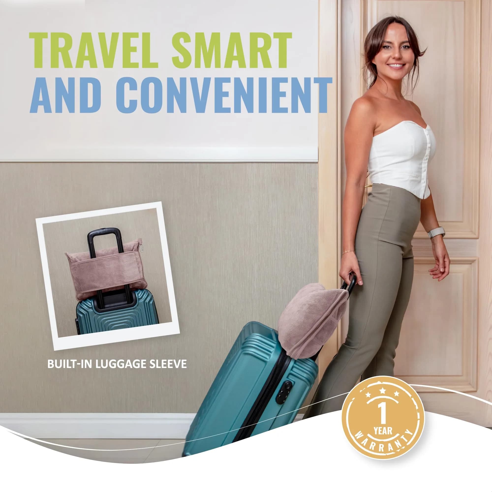 BOACAY Soft & Warm Travel Blanket Pillow 160x100cm (63x40") | Essential for Flights, Cars, Office - Compact, Lightweight, Polyester - view 4
