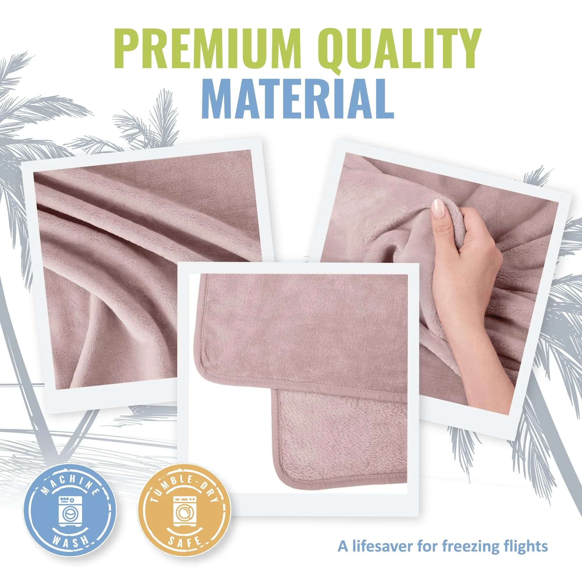 BOACAY Soft & Warm Travel Blanket Pillow 160x100cm (63x40") | Essential for Flights, Cars, Office - Compact, Lightweight, Polyester - view 5