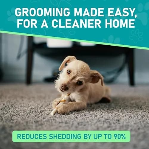 Maxpower Planet Double Sided Shedding & Dematting Undercoat Rake for Dogs & Cats, Extra Wide Grooming Brush, 11.8cm (4.6in) Wide, Turquoise thumbnail 6