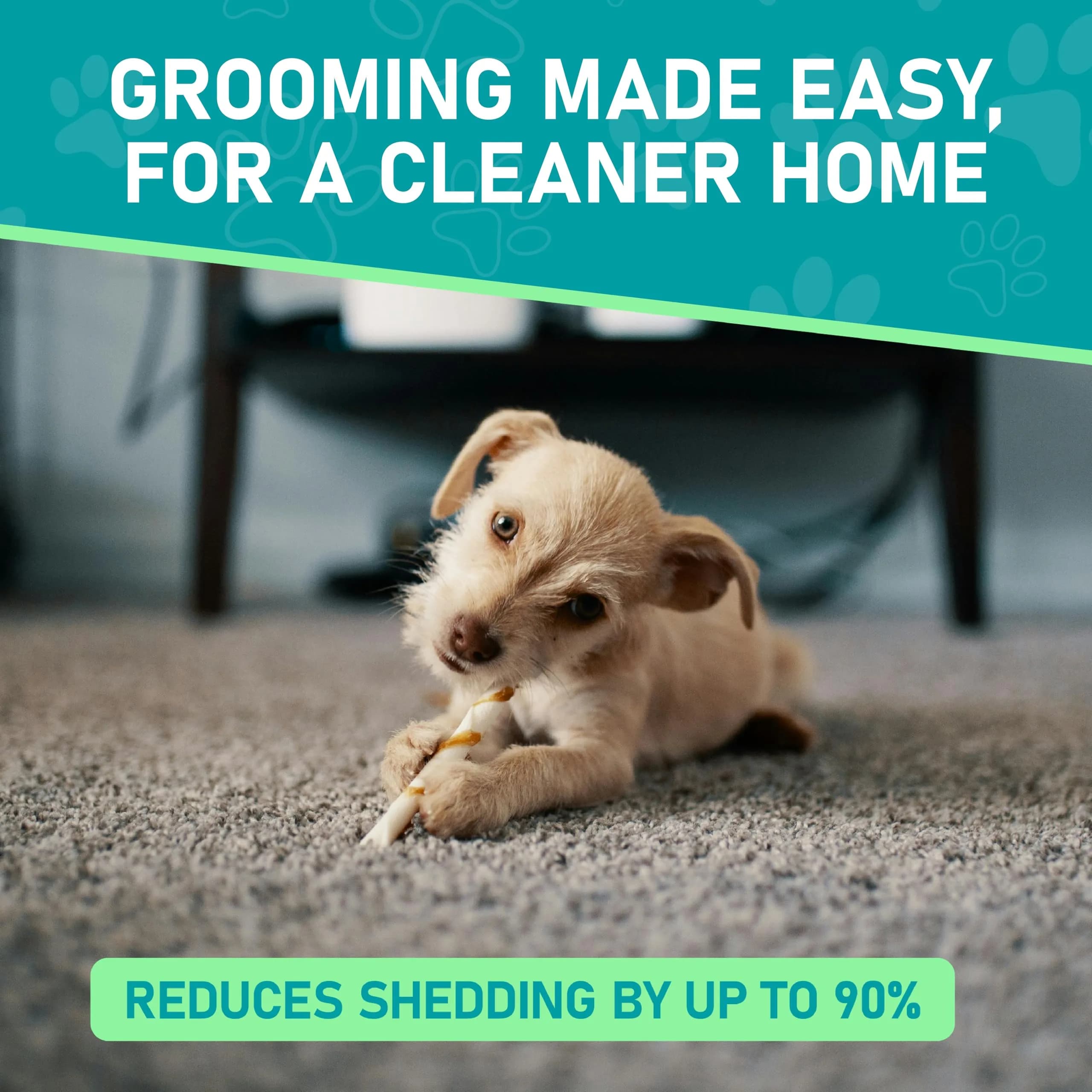 Maxpower Planet Double Sided Shedding & Dematting Undercoat Rake for Dogs & Cats, Extra Wide Grooming Brush, 11.8cm (4.6in) Wide, Turquoise - view 6