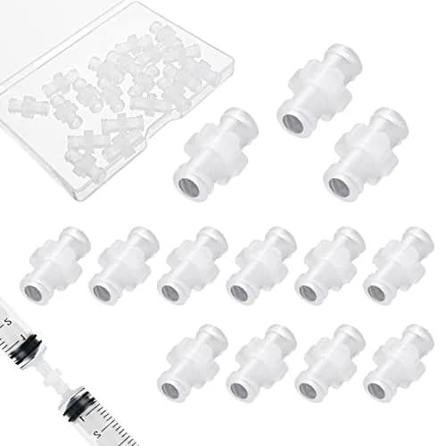 Abeillo 20 Pcs Luer Lock Syringe Adaptor Set - Female to Female Luer Connectors | For Gas & Liquid Media thumbnail 1