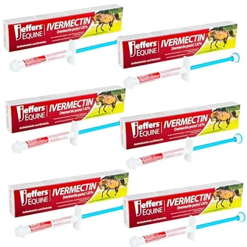 Jeffers Ivermectin Dewormer for Horses 6 Pack | Apple Flavored Broad Spectrum Paste thumbnail 1