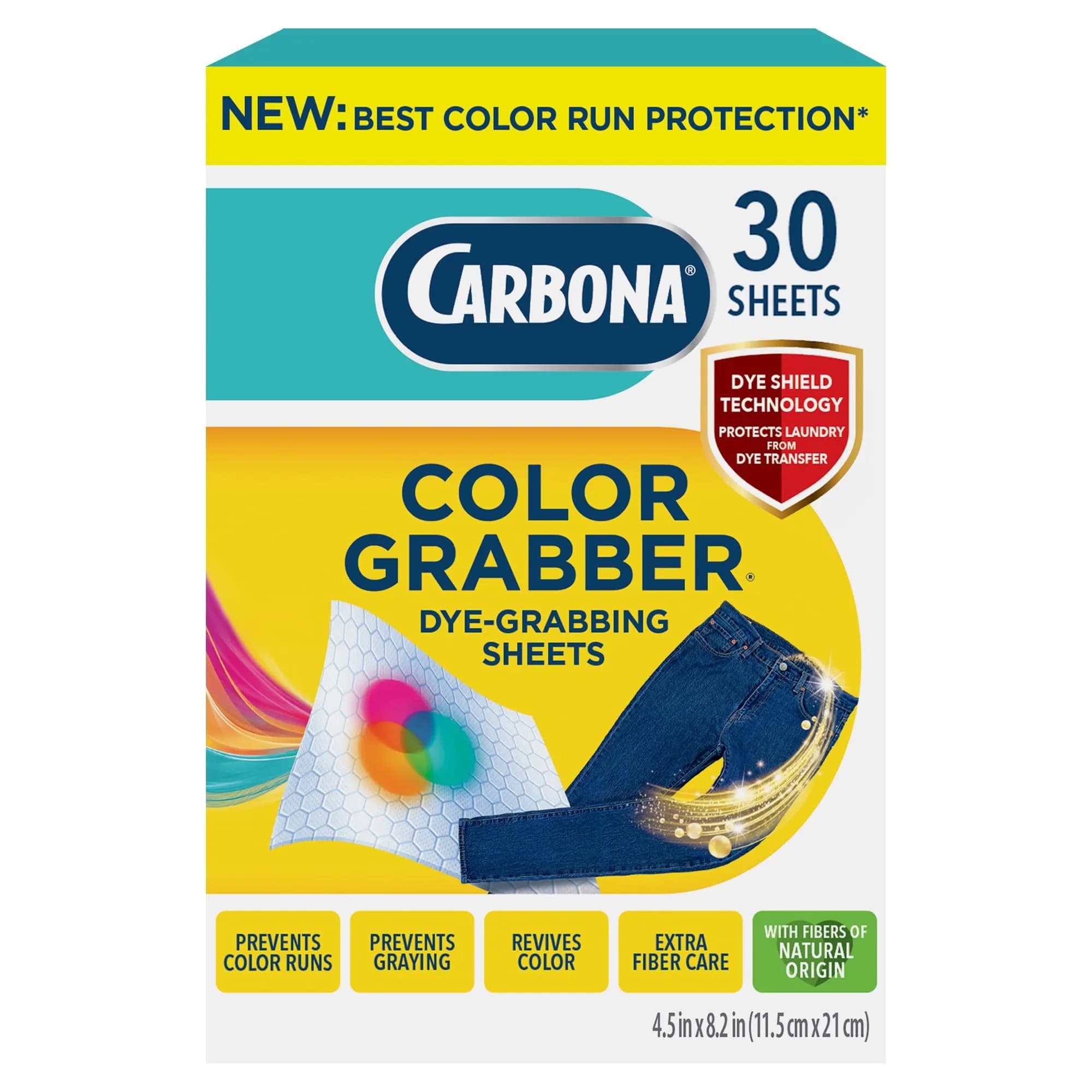 Carbona Color Grabber Sheets 30 Count | Prevents Color Runs & Dye Transfer — Colorless