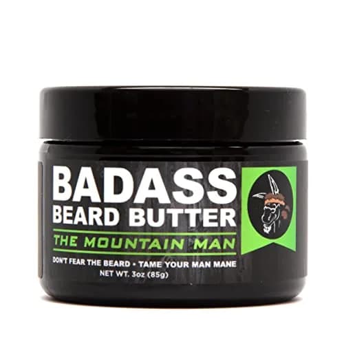 Badass Beard Care Beard Butter For Men - THE MOUNTAIN MAN, 3 oz - Natural Ingredients for Healthy, Soft, Itch-Free Beard & Mustache thumbnail 1