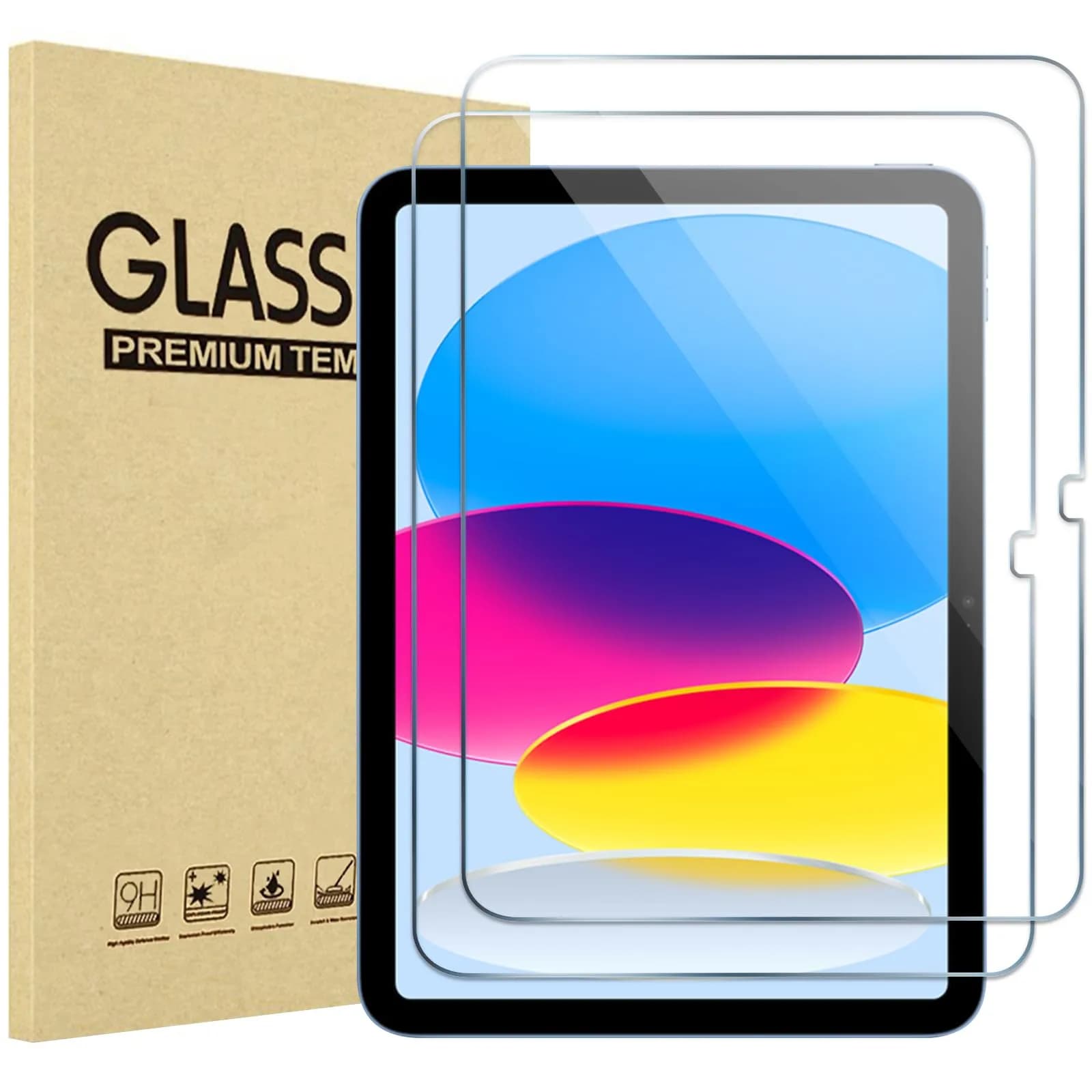 ProCase 2 Pcs Tempered Glass Screen Protector for iPad 11-inch 11th Gen (2025) & 10.9-inch 10th Gen (2022) | 9H Hardness, HD Clear