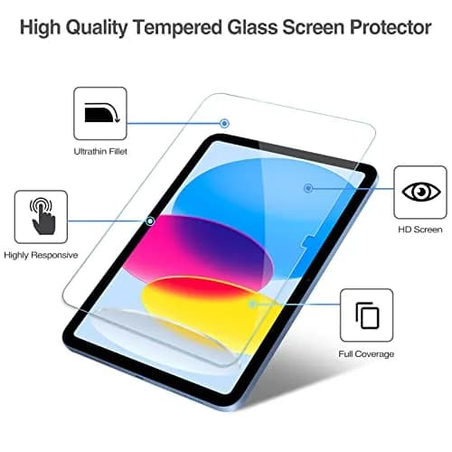 ProCase 2 Pcs Tempered Glass Screen Protector for iPad 11-inch 11th Gen (2025) & 10.9-inch 10th Gen (2022) | 9H Hardness, HD Clear thumbnail 3