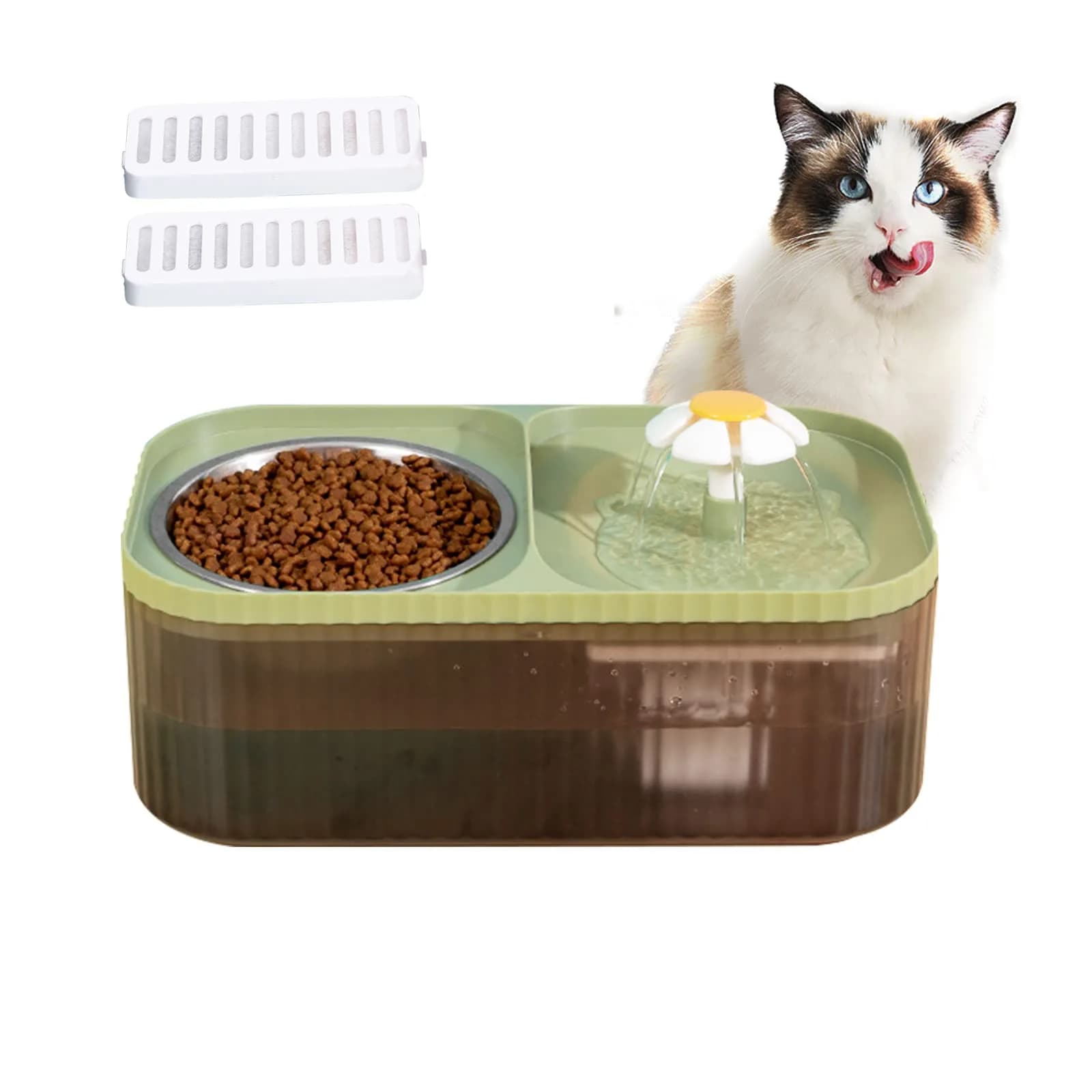 Suertree Cat Fountain Water Bowl Stainless Steel 3L | Quiet, BPA-Free Pet Water Dispenser