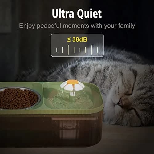 Suertree Cat Fountain Water Bowl Stainless Steel 3L | Quiet, BPA-Free Pet Water Dispenser thumbnail 4