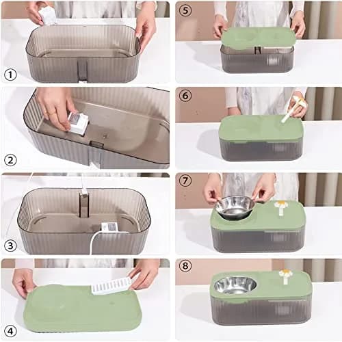Suertree Cat Fountain Water Bowl Stainless Steel 3L | Quiet, BPA-Free Pet Water Dispenser thumbnail 5